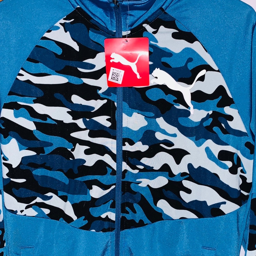 Men’s Rare PUMA Jacket Camo BLUE NEW WITH TAGS